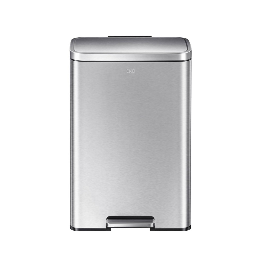 EKO Stainless Steel 50L Madison Step Trash Can Brushed