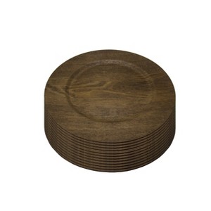 Gibson Home Feri 12 Piece 13 inch Wooden Skin Luxe Chargers - 1 of 4