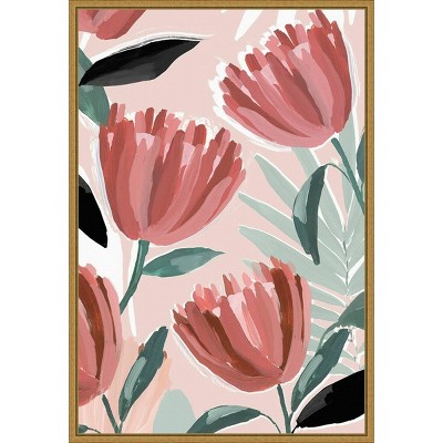 16" x 23" Dreamy Petals II by Isabelle Z Framed Canvas Wall Art - Amanti Art