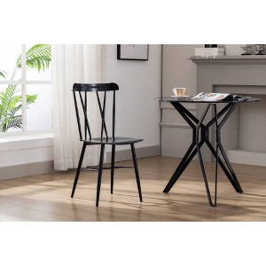Set of 2 Savannah Metal Dining Chairs - Boraam Industries - 1 of 4