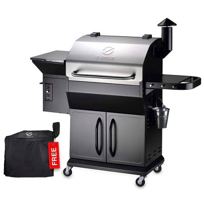 Z Grills 1060 sq in Pellet Grill and Smoker with Cabinet Storage  ZPG-1000E, Stainless Steel