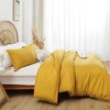 BAGOKIE 3-Piece Bed in a Bag Comforter Set with Pom Fringe - 3 of 4