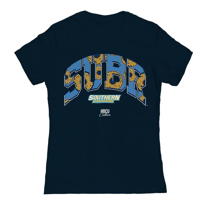 NCAA Women&#39;s Southern University Jaguars Navy T-Shirt, 1 of 2