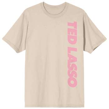Ted Lasso TV Series Classic Pink Logo Juniors Beige T-shirt