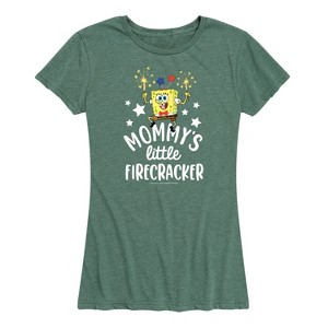 Women's - SpongeBob SquarePants - Mommy's Little Firecracker Short Sleeve Graphic T-Shirt - 1 of 4