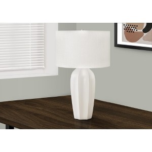 Monarch Specialties Lighting 27inchH Table Lamp Cream Ceramic Ivory / Cream Shade Modern - 1 of 4