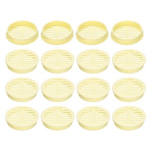 Unique Bargains Bathroom Office Kitchen Plastic Circular Soffit Air Vents Cover 20 Pcs - 1 of 4