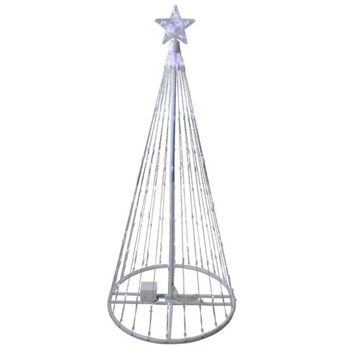 Northlight 4' Prelit Artificial Christmas Tree Led Light Show Cone ...