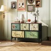 5-Drawer Wide Fabric Dresser Storage Organizer Unit, Chest of Drawers with Fabric Bins - 2 of 4