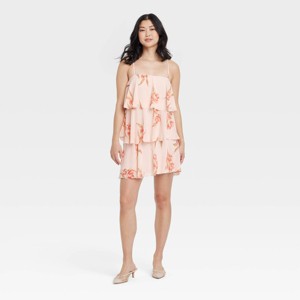 Women's Tiered Ruffle Mini Shift Dress - A New Day™ - 1 of 3