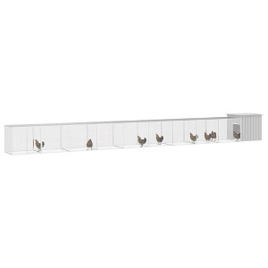 vidaXL Chicken Cage Grey Galvanized Steel Extra Large Expandable - 1 of 4