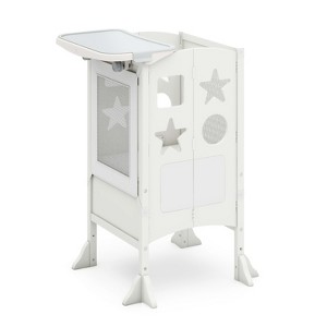 Guidecraft Classic Kitchen Helper Toddler Tower and Mealtime and Play Tray Bundle: Foldable and Adjustable Kids Step Stool - 1 of 4