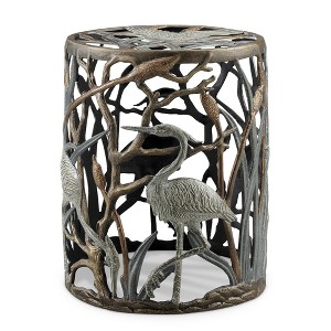 SPI Home Heron Flock Outdoor Table – 16.5" High Aluminum Patio Accent with Coastal Bird Base - 1 of 4