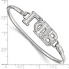 Black Bow Jewelry Sterling Silver Gamma Phi Beta Greek Life Bangle Bracelet 8 Inch - 2 of 3