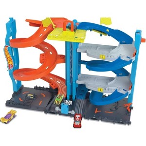 Hot Wheels City Toy Car Track Set Transforming Race Tower Single to Dual Mode Racing - 1 of 4