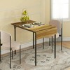 Resenkos Dining Table, Living Room Table,Folding Dining Table for 2 to 4 People,Kitchen Table for Small Spaces, Walnut Brown - 2 of 4