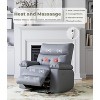 Wide Comfort Recliner Chair, Manual Lounge Chair with Heat & Massage, Plush Cushioning and Faux PU Leather for Living Room - 4 of 4