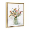 Stupell Industries Country Meadow Roses Floral Bouquet Watercolor Still Life Floating Frame Canvas Art - 2 of 4