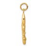 Black Bow Jewelry 14k White or Yellow Gold Solid 3D Fleur De Lis Pendant, 17mm (5/8 in) - 2 of 4