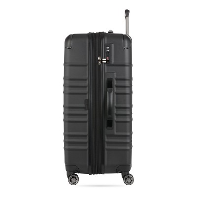 SWISSGEAR Cascade Hardside Large Checked Spinner Suitcase - Black