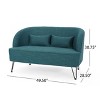 NicBex Small Modern Loveseat Sofa Upholstered Comfy Fabric 2 Seater Couch with Metal Legs for Living Room,Apartment - 3 of 4
