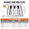 VEVOR Commercial Hood Filter, 15.5W x 19.5H Inch Range Hood Filters, Stainless Steel Restaurant Range Hood Baffle Filter, Silver - 4 of 4