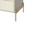 Sapphtopaz Modern Nightstand with 2 Drawers Elegant Bedside Table with Rounded Knobs & Steel Legs Night Stand for Bedroom, Living Room - 4 of 4