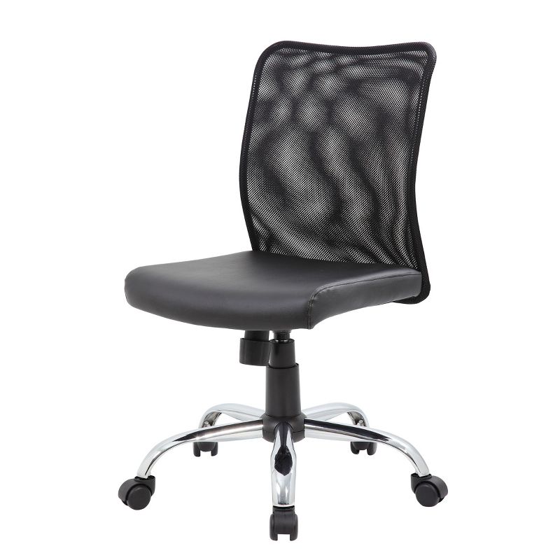 Armless Budget Mesh Task Chair Black - Boss Office Products, 6 of 11