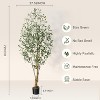 Faux Olive Tree, Fake Silk Plant for Living Room Decor, Indoor Fake Potted Tree with Green Leaves and Big Fruits - 2 of 4