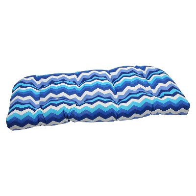 Outdoor Seat Pillow Perfect Cushion - Blue/Off-White