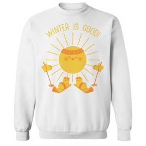Rerun Island Men's Winter Is Good Long Sleeve Graphic Cotton Sweatshirt - 1 of 1