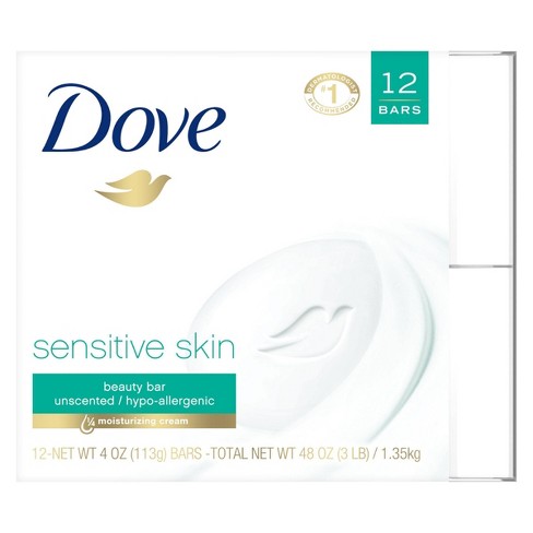 Dove Sensitive Skin Unscented Bar Soap - 12ct : Target