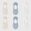 Alilang Women's Solid No Show Socks Non Slip Cotton 6Pk - 2 of 4