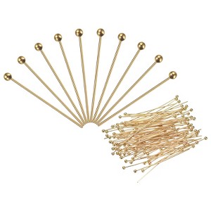 Unique Bargains Brass DIY Craft Jewelry Making Round Ball Head Pins 200 Pcs - 1 of 4