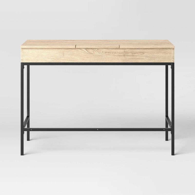 Loring Wood Writing Desk with Drawers and Charging Station - Threshold™, 5 of 17