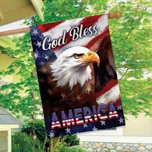 Briarwood Lane Everyday House Flag 40x28 For Outdoor God Bless America Eagle House Flag Flag House Flag - 1 of 3