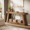 Tribesigns 70.87" Farmhouse Console Table, 2-Tiers Sofa Table Behind Couch with Storage - 2 of 4