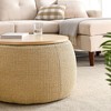 NicBex Round Ottoman With Storage, 2 in 1 Function, Work as End Table and Ottoman for Bedroom, Living Room - 4 of 4