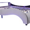 NicBex Full/Queen Upholstered Faux Leather Platform Bed Frame with LED Lights,Wave Like Curve Low Profile Platform Bed Frame,Wood Slats Support - 3 of 4