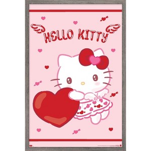 Trends International Hello Kitty: 25 Valentine's Day - Hearts & Wings Framed Wall Poster Prints - 1 of 4