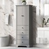 68'' Tall Bathroom Storage Cabinet,Wooden Freestanding Storage Cabinet with 4 Drawers, Narrow Floor Cabinet Organizer For Bathroom Kitchen Living Room - 2 of 4