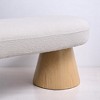 49" Upholstered Fabric Dining Bench with Wood Legs, No-Assembly Entryway or End of Bed Bench for Living Room or Dining Room, 300 LBS Capacity - 4 of 4