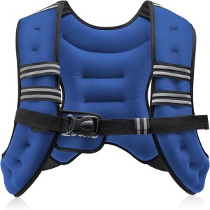 Attop Weighted Vest 6-30lb with Reflective Strips for Workout, Strength Training, Running, Fitness, Muscle Building, Weight Loss, Blue - 1 of 4