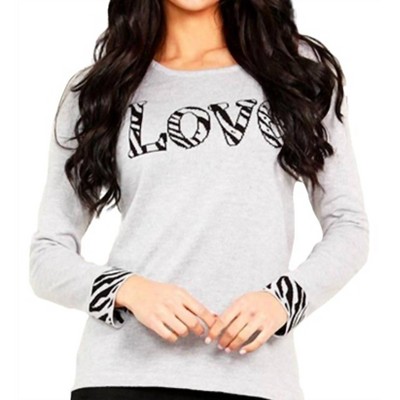 Women's LOVE Scoop Neck Sweater - ANGEL