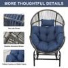 POCASSY Egg Chair Outdoor Glider Chair, All Weather Wicker Rattan Hammock Egg Chair with Head Pillow - 4 of 4