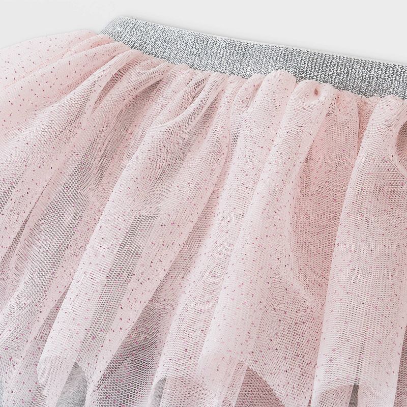 Baby Girls' 3pc Disney Princess Fleece Pullover and Tutu Leggings Set - Light Pink, 4 of 5