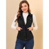 Allegra K Women's Zip-Up Sleeveless Turn Down Collar Cargo Utility Vest with Pockets - 4 of 4