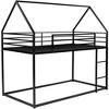 NicBex Twin Over Twin Bunk Bed with Guardrail,House Twin Loft Bed with Built-in Ladder,Modern Bunk Beds,Noise Reduced Bunk Beds for Bedroom - 4 of 4