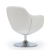 Caisson Faux Leather Swivel Accent Chair White - Manhattan Comfort : Target