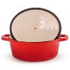 BergHOFF Neo 5Qt. Cast Iron Oval Covered Dutch Oven, Red - 2 of 4